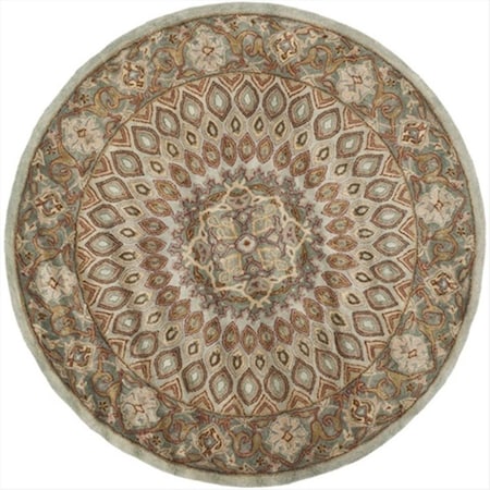 Safavieh 6 x 6 ft. Round- Traditional Heritage Blue And Grey Hand Tufted Rug HG914B-6R